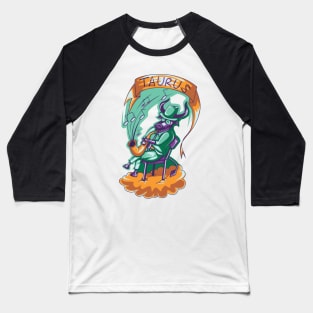 Zodiac Taurus Cartoon Baseball T-Shirt